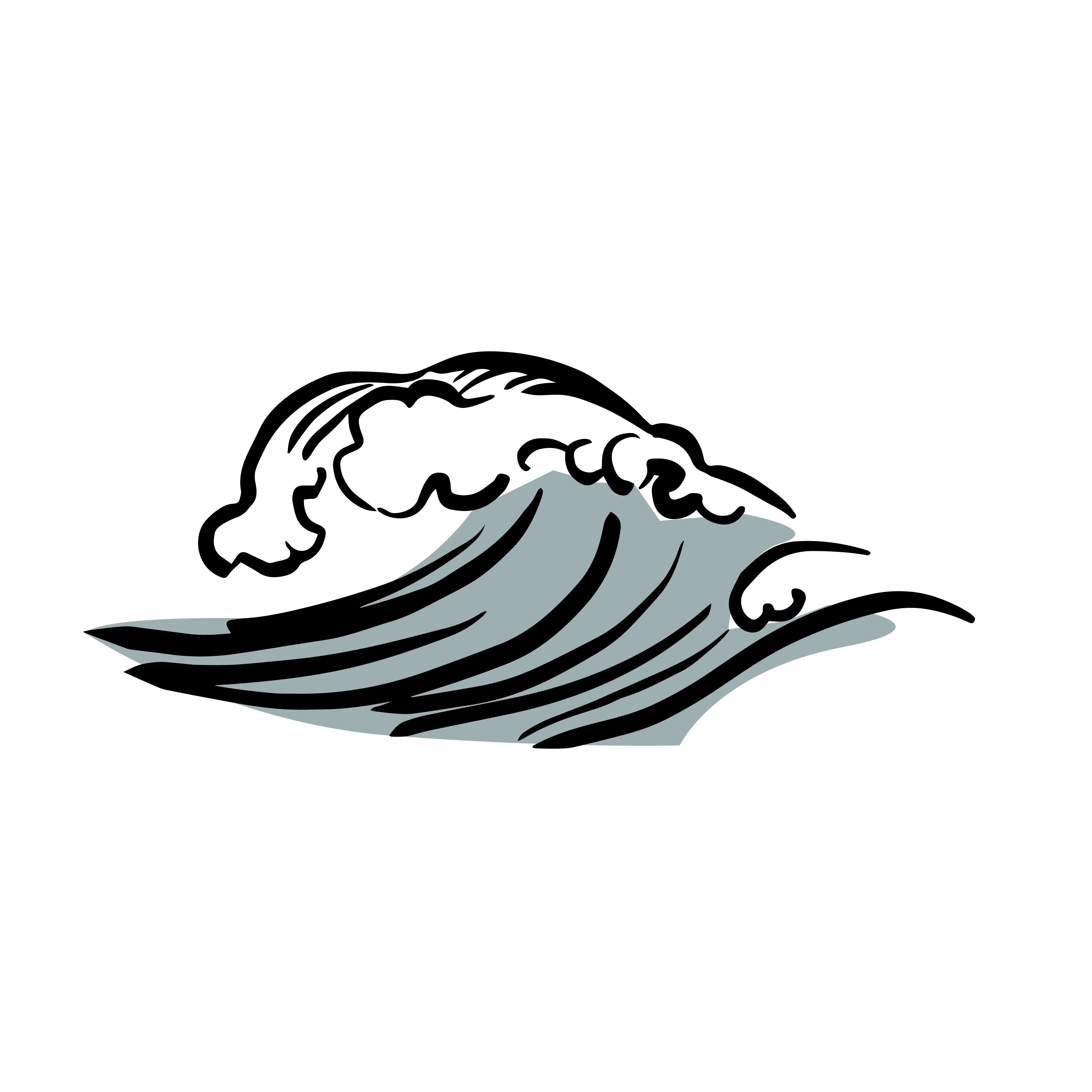 Illustration of rolling waves